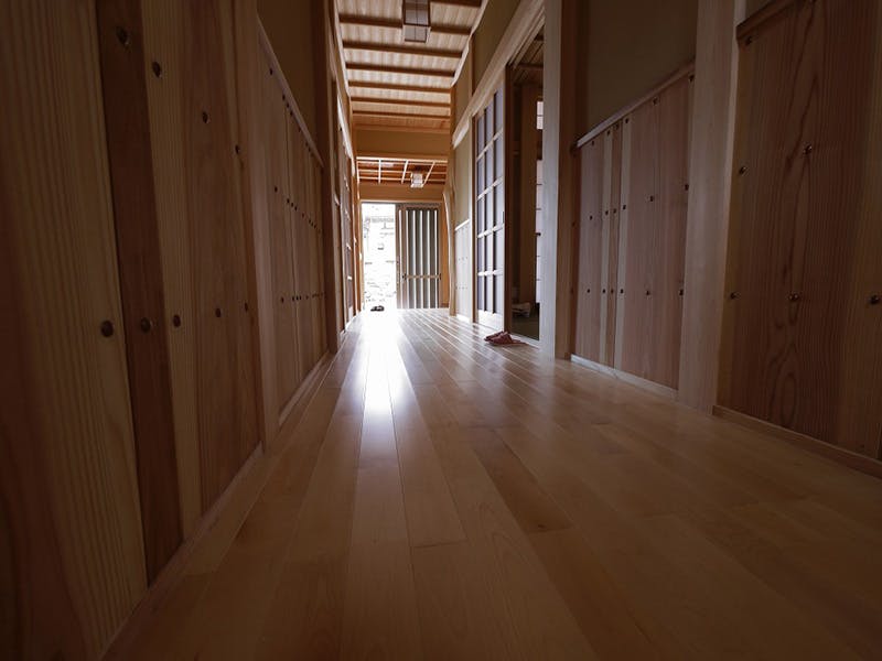 福島県・個人住宅 　カバザクラ・ユニ フローリング(セレクトグレード) 施工事例の写真です。