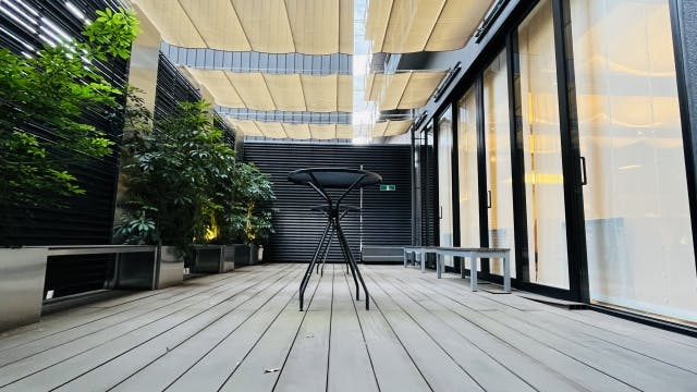ウッドデッキ タープ