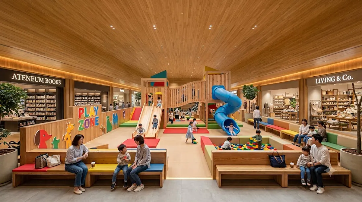 商業施設　羽目板