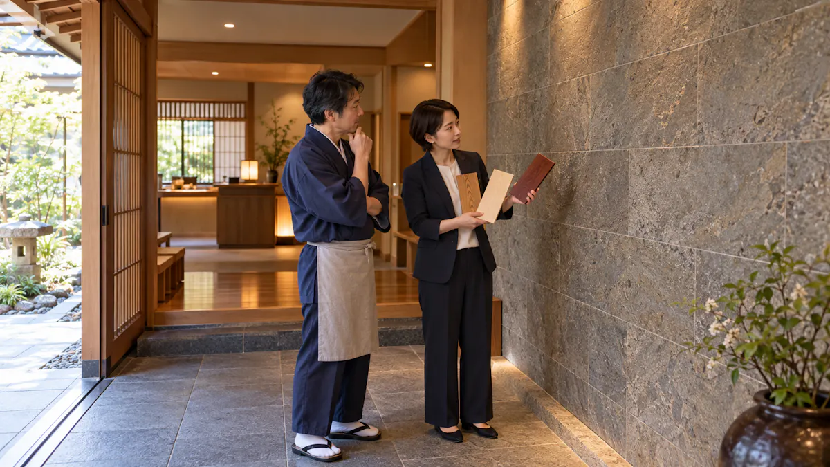 羽目板　見比べ　旅館