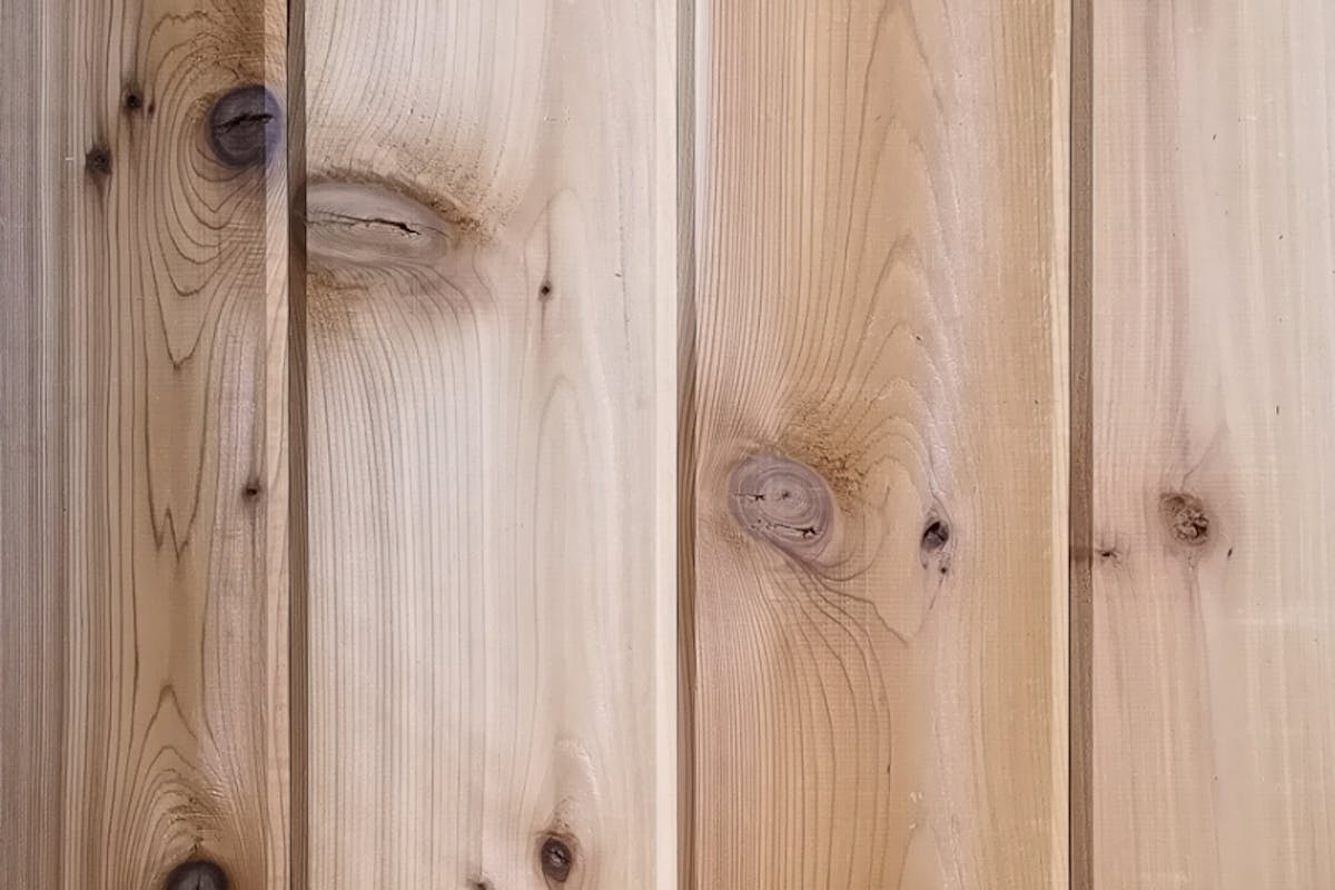 天然木材.com】レッドシダー・本実V溝 羽目板（節有・キャラクター