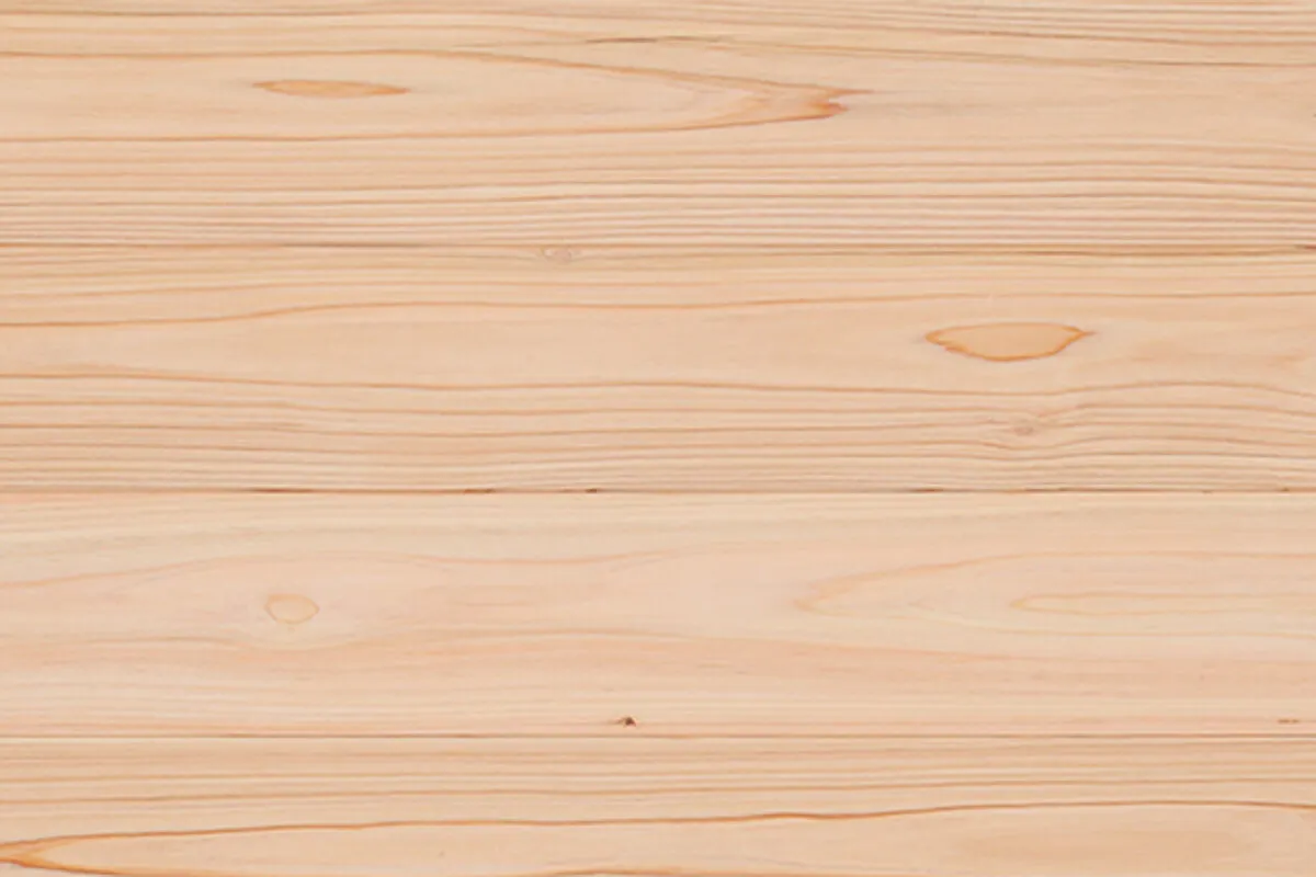 ヒノキ・本実突付け 準不燃羽目板 無地上小（セレクトグレード）無塗装  